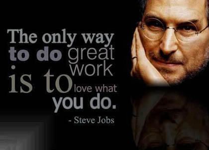Inspirational Quote from Steve Jobs - Love what you do!