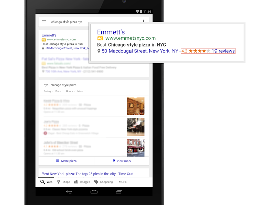 Google My Business ratings