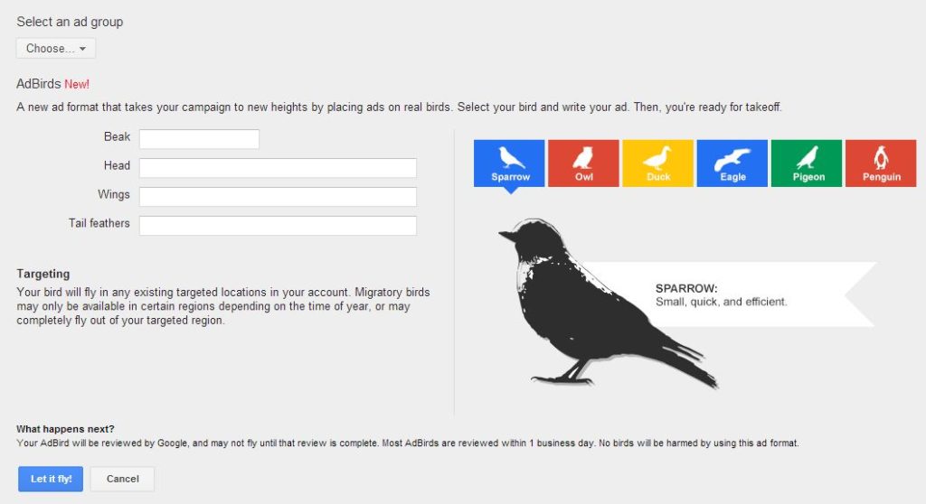 Google Adbirds