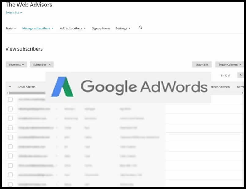 Target Email Addresses Using Google Adwords