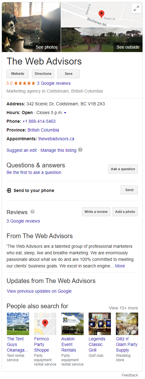 Google My Business Info