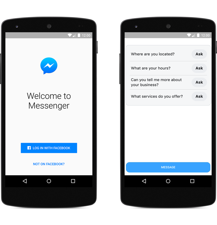 Facebook Messenger "IceBreaker"