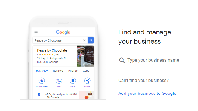 Google find your business screenshot