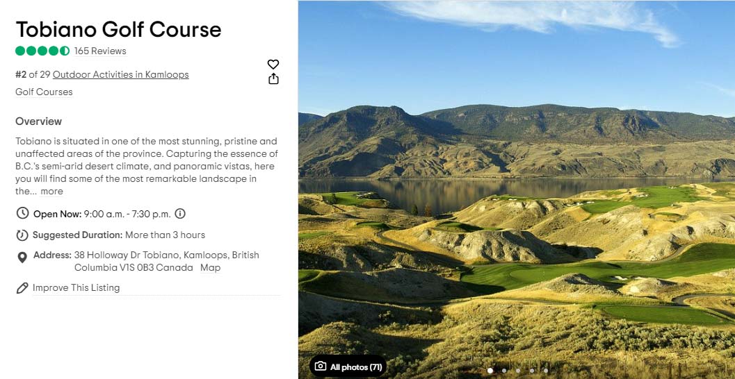 Tobiano Tripadvisor listing