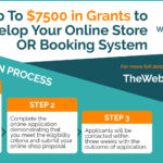 launch online grant program infographic